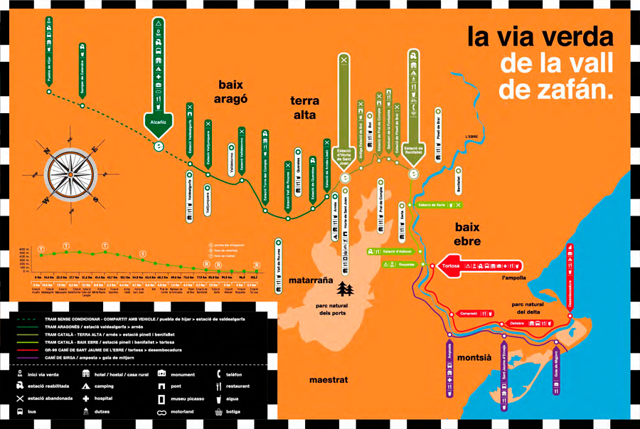 Mapa Via Verda de la Vall de Zaf&aacute;n